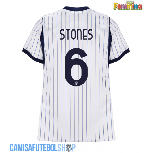 Camisa de time de futebol Inter Milan John Stones #6 Replicas 2º Equipamento Feminina 2026-27 Manga Curta